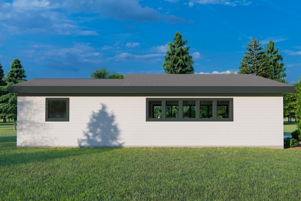 Plan 135168GRA: Mid-century Modern House Plan with Clerestory Windows and Indoor/Outdoor Living - Image #8 - Coastal, Contemporary, Modern, Mountain, Vacation