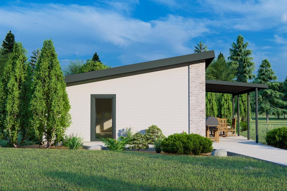 Plan 135168GRA: Mid-century Modern House Plan with Clerestory Windows and Indoor/Outdoor Living - Image #9 - Coastal, Contemporary, Modern, Mountain, Vacation