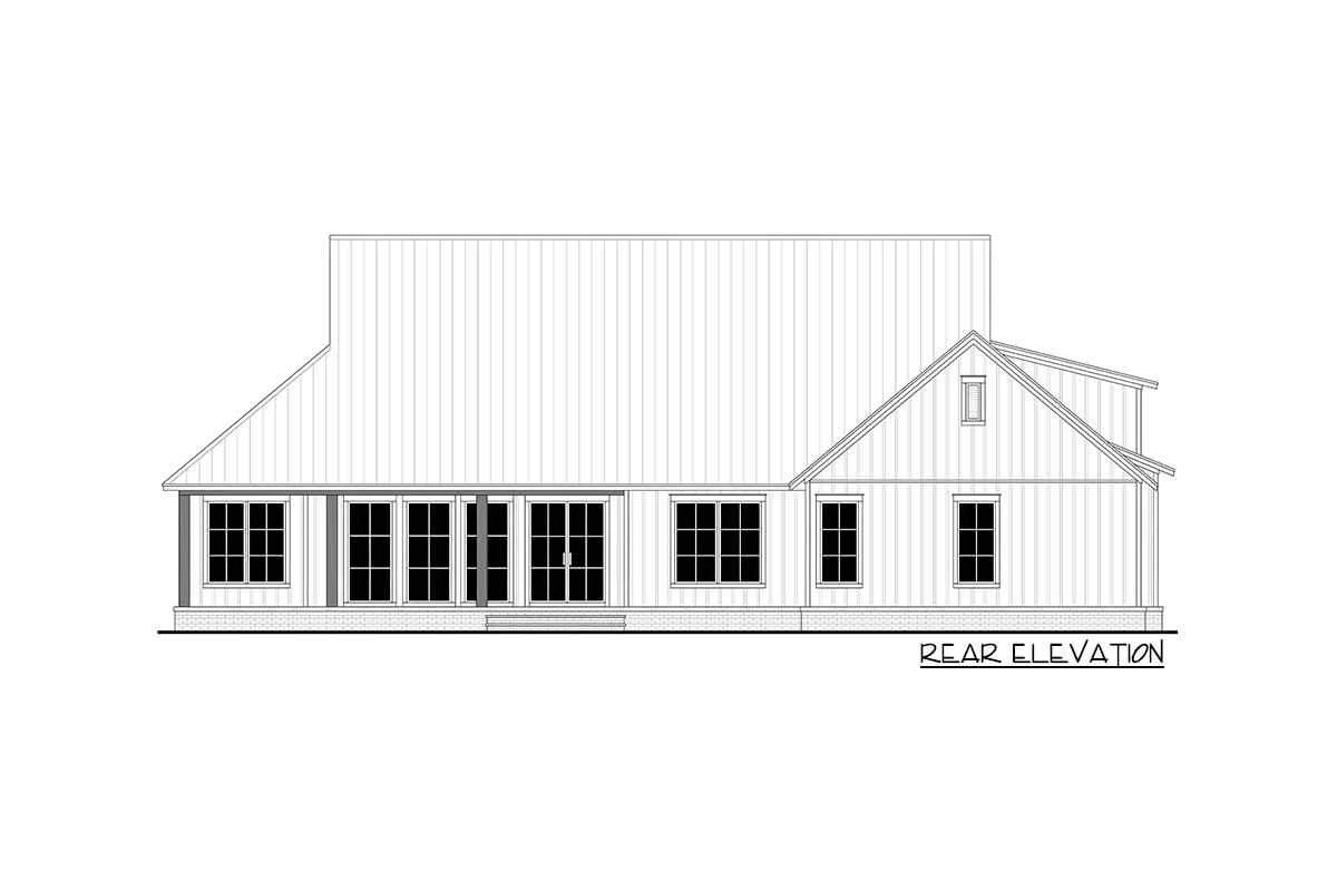Plan 51908HZ: Three-bed Modern Farmhouse with Home Office and Bonus Room - Image #5 - Country, Farmhouse, Modern Farmhouse, Southern