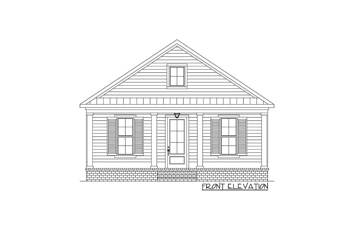 Plan 521014TTL: Narrow Southern Cottage with Rear Double Garage - Image #19 - Cottage, Country, Southern, Traditional