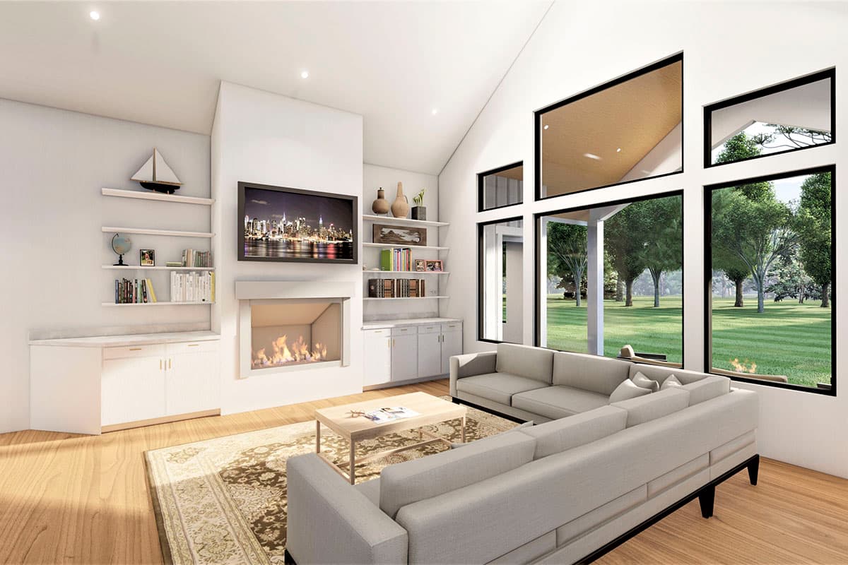 Plan 490025NAH: New American Home Plan with Finished Basement Option - Image #7 - Mountain, New American, Ranch, Transitional