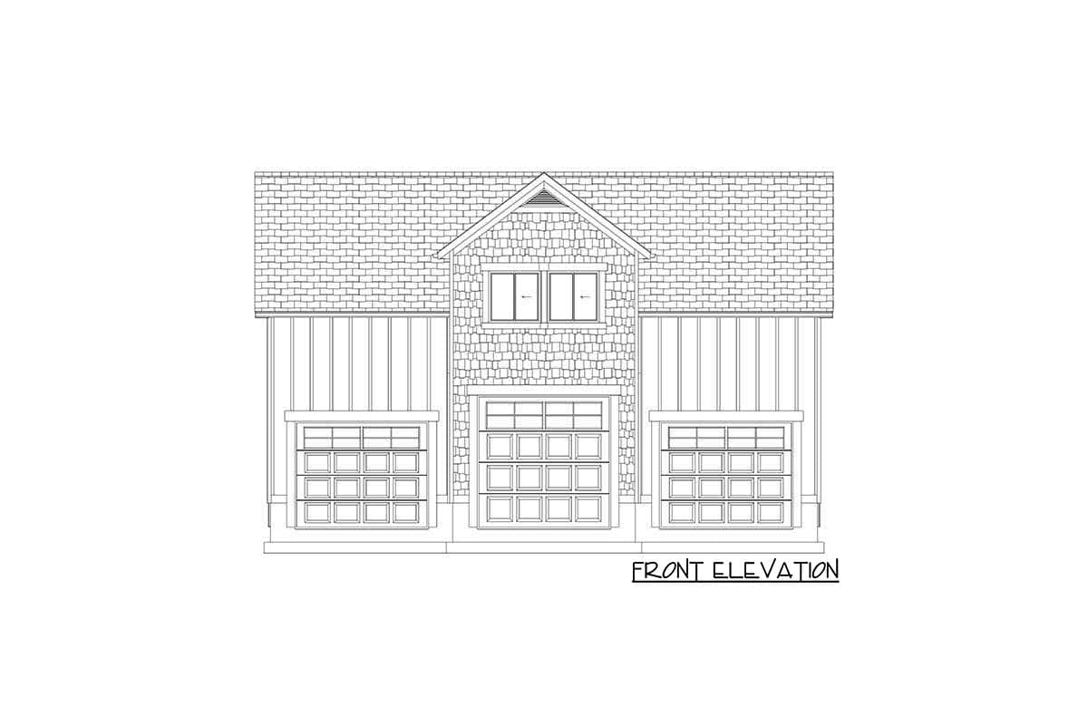 Plan 61279UT: Detached Garage with Drive-through RV Bay and Home Office Above - Image #12 - Mountain, New American, Traditional