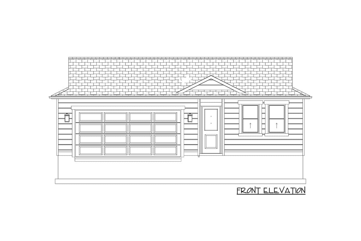 Plan 61281UT: Detached 2-car Garage with Home Office - Image #8 - Traditional