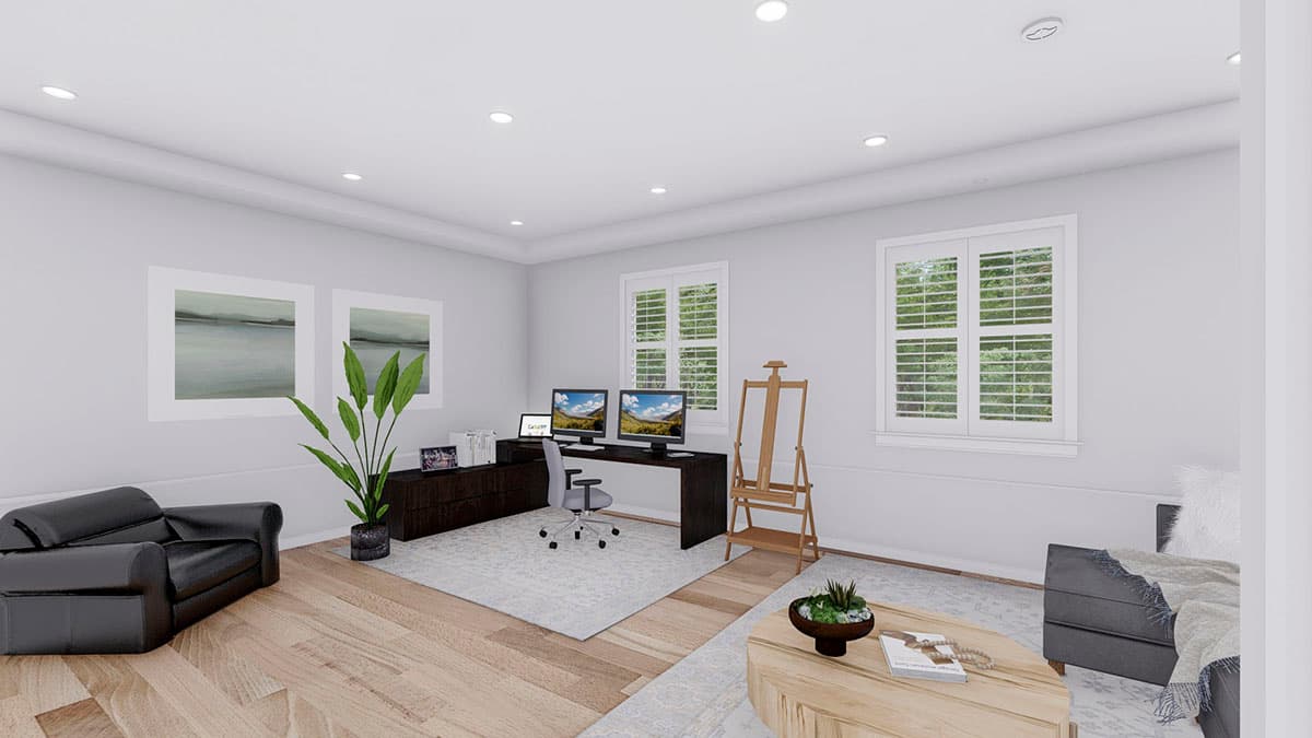 Plan 61281UT: Detached 2-car Garage with Home Office - Image #5 - Traditional