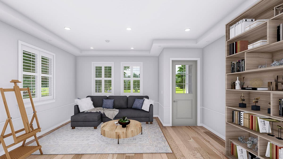 Plan 61281UT: Detached 2-car Garage with Home Office - Image #6 - Traditional