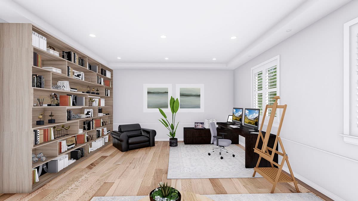 Plan 61281UT: Detached 2-car Garage with Home Office - Image #7 - Traditional