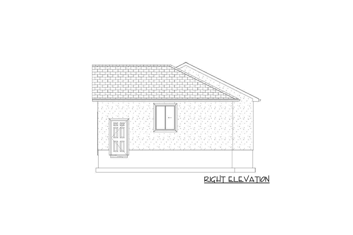 Plan 61282UT: Offset 4-car Garage with Stucco Exterior - Image #9