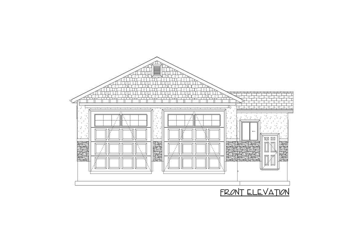 Plan 61284UT: Side-by-side RV Garage with Dedicated Storage Room - Image #5