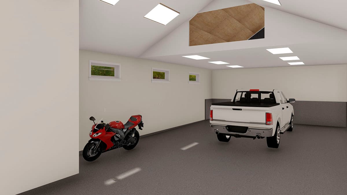 Plan 61285UT: 48-foot Deep 2-car Garage with Bathroom - Image #6 - Traditional