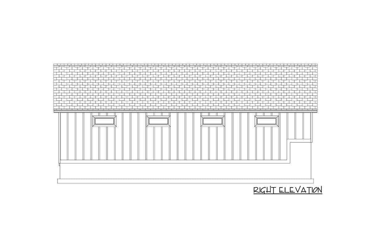 Plan 61285UT: 48-foot Deep 2-car Garage with Bathroom - Image #11 - Traditional