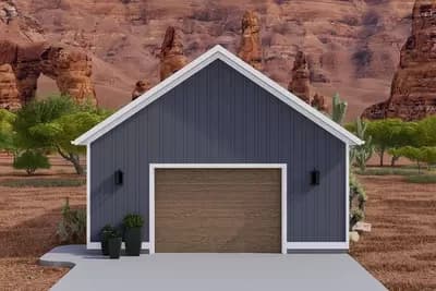 48-foot Deep 2-car Garage with Bathroom