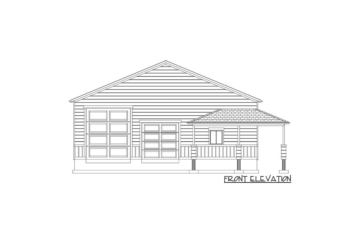 Plan 61286UT: 3000 Sq Ft 6-Car Garage with Front and Side Access - Image #8 - Country, Rustic