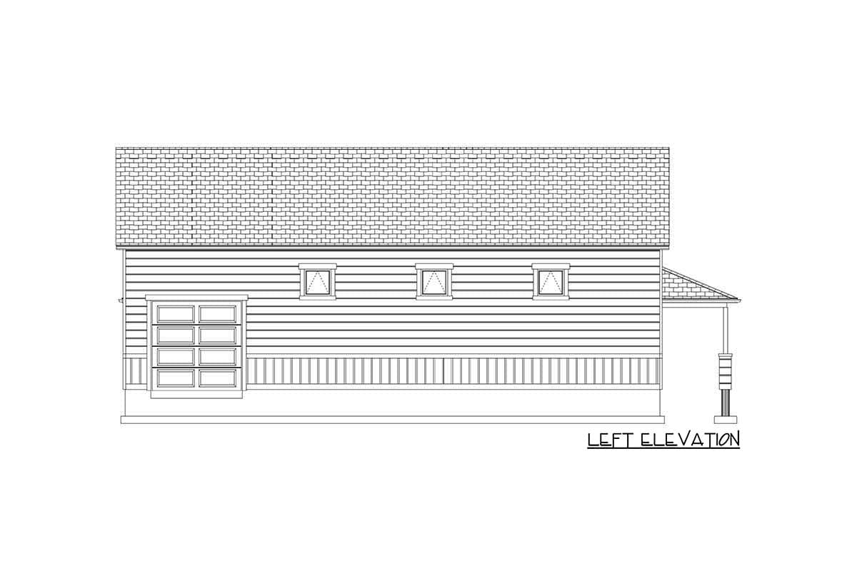 Plan 61286UT: 3000 Sq Ft 6-Car Garage with Front and Side Access - Image #9 - Country, Rustic