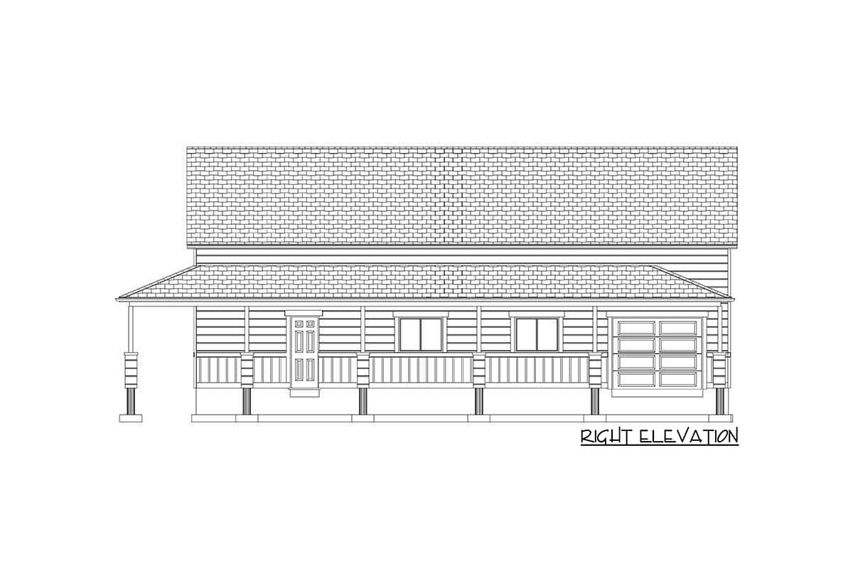 Plan 61286UT: 3000 Sq Ft 6-Car Garage with Front and Side Access - Image #11 - Country, Rustic