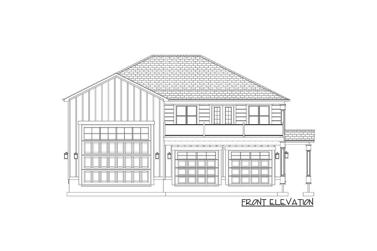 Plan 61289UT: New American RV Garage Apartment with Upstairs Deck - Image #12 - Carriage, Mountain, New American