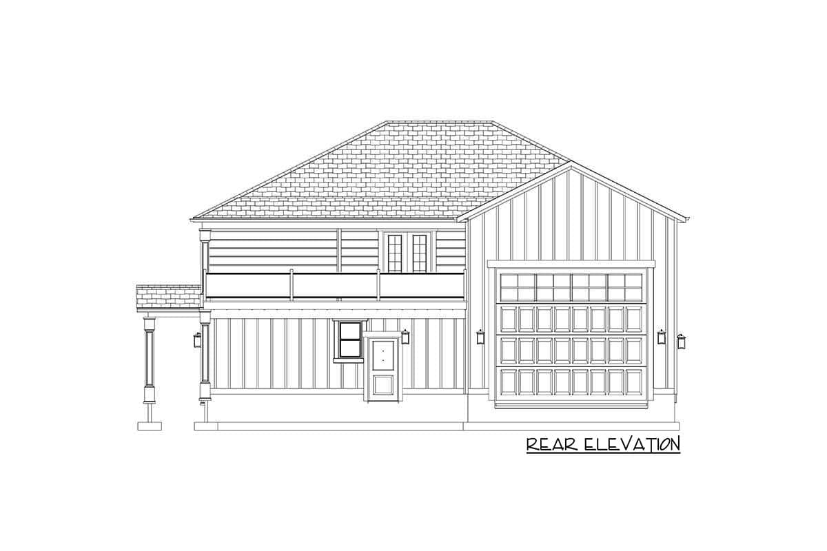 Plan 61289UT: New American RV Garage Apartment with Upstairs Deck - Image #14 - Carriage, Mountain, New American