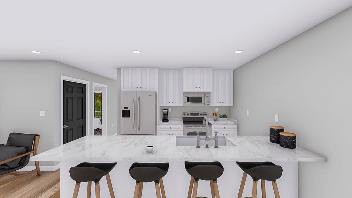 Plan 61289UT: New American RV Garage Apartment with Upstairs Deck - Image #8 - Carriage, Mountain, New American