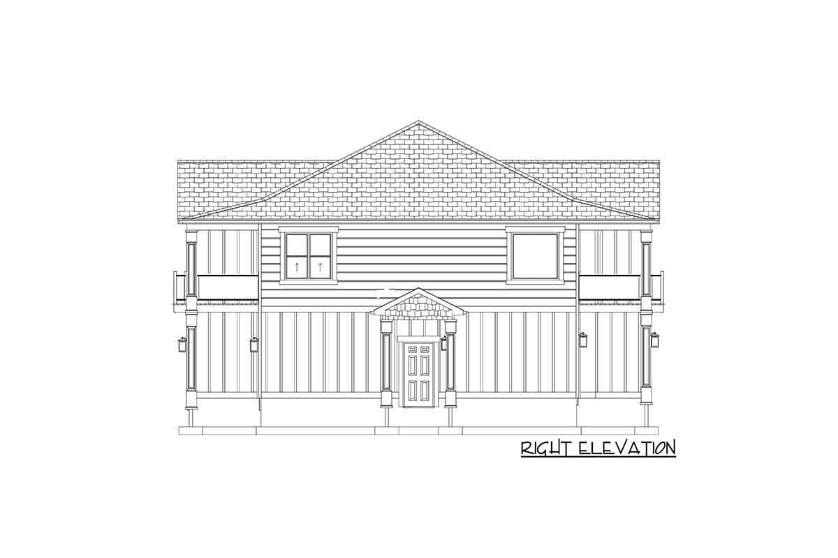 Plan 61289UT: New American RV Garage Apartment with Upstairs Deck - Image #15 - Carriage, Mountain, New American