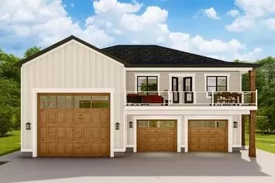 New American RV Garage Apartment with Upstairs Deck