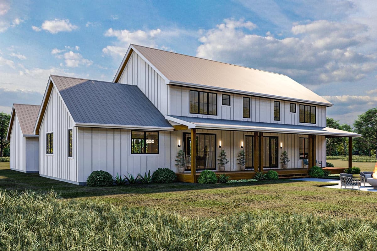 Plan 623096DJ: Modern Farmhouse Plan with Dogtrot and 5 Bedrooms - Image #5 - Country, Farmhouse, Modern Farmhouse, New American
