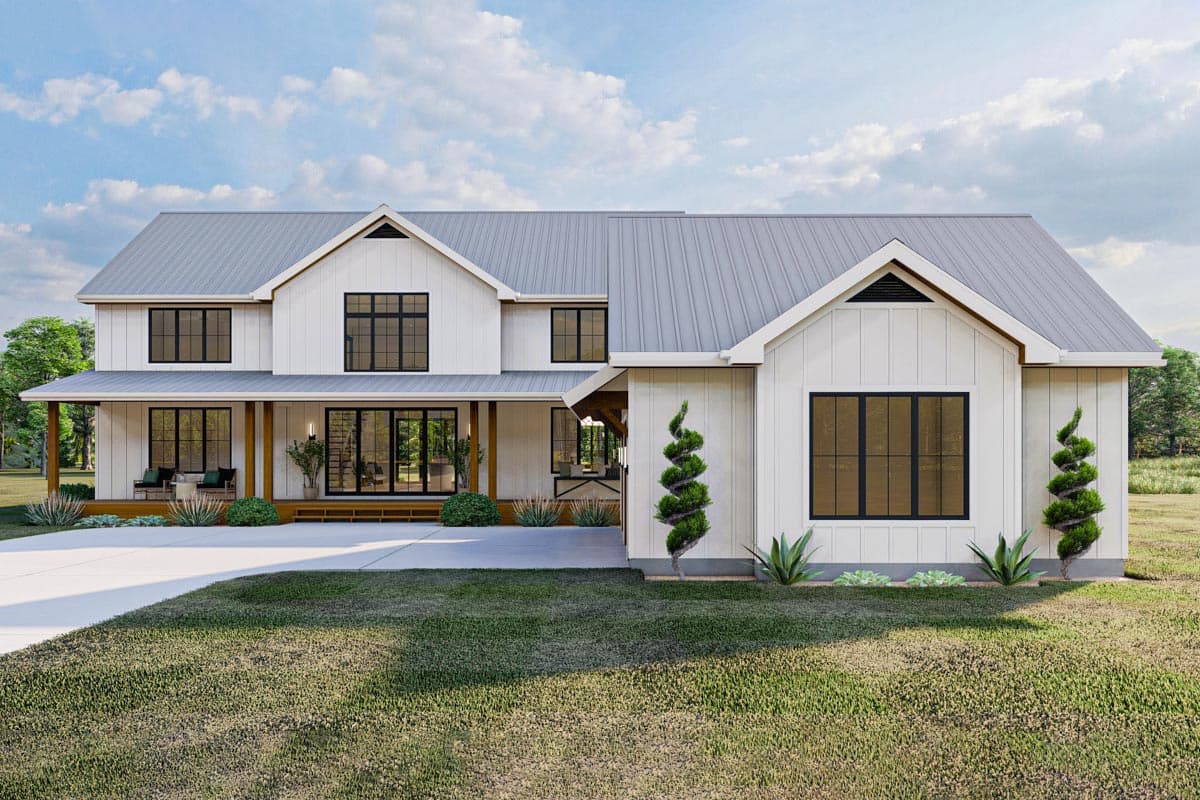 Plan 623096DJ: Modern Farmhouse Plan with Dogtrot and 5 Bedrooms - Image #6 - Country, Farmhouse, Modern Farmhouse, New American