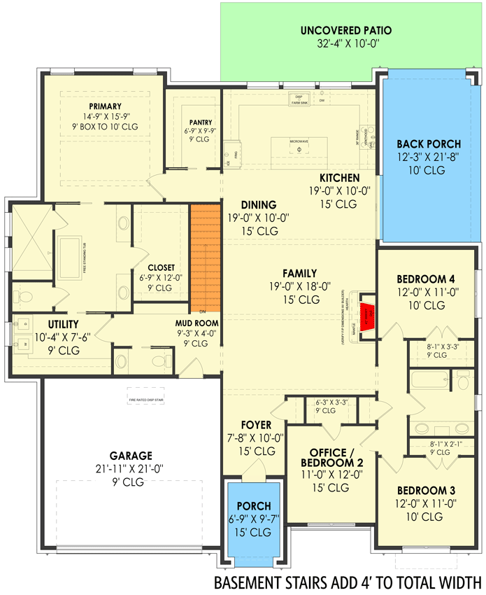 Plan 818001JSS: Split-Bed Transitional Home Plan with Open Living Space - 2308 Sq Ft - Floor Plan - 2nd Floor - Contemporary, Modern, Northwest, Prairie, Transitional