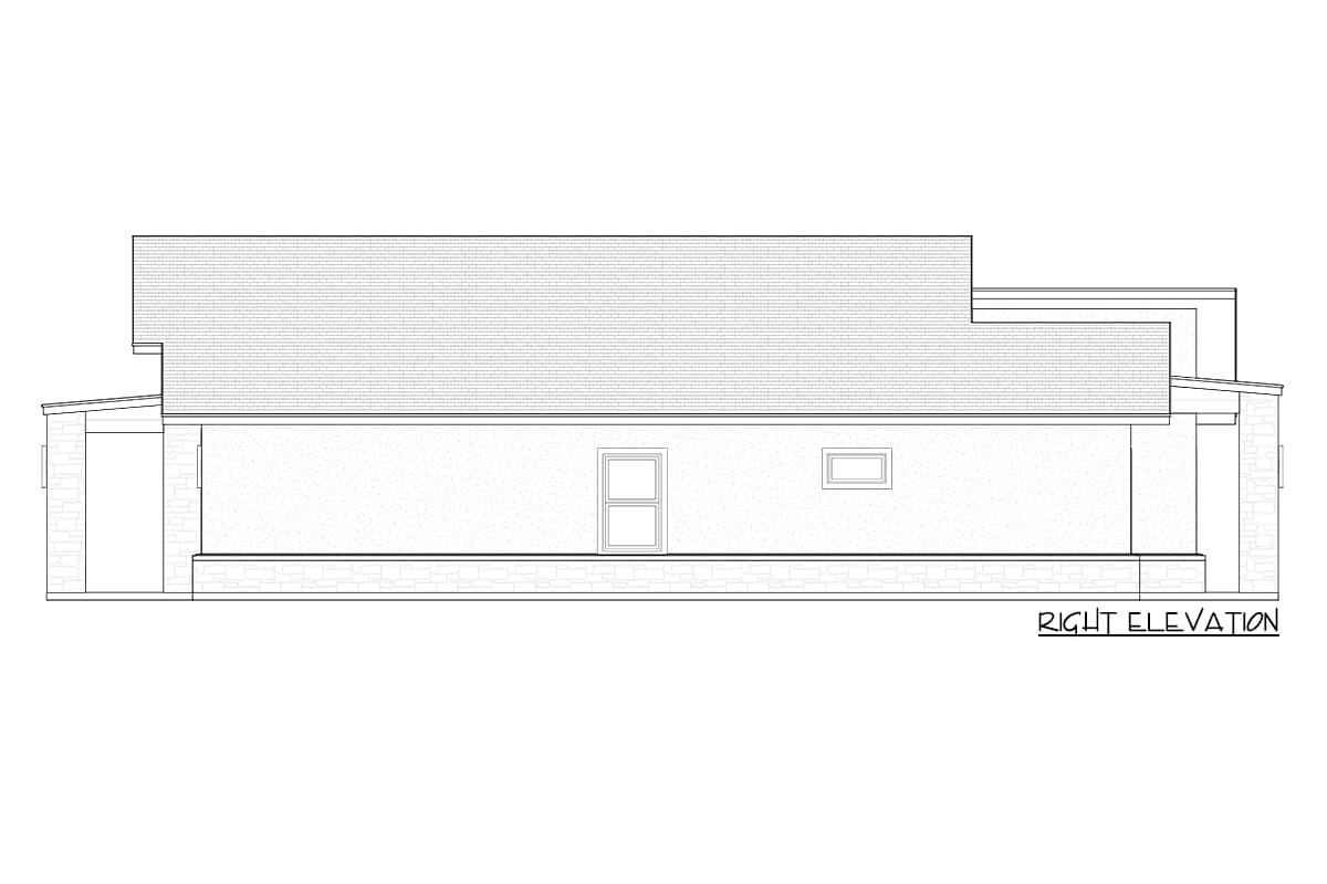 Plan 818003JSS: Modern Ranch House Plan with Vaulted Family Room - Image #7 - Contemporary, Hill Country, Modern, Northwest, Ranch