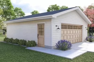 2-car Garage Pitch with a Low-pitched Roof