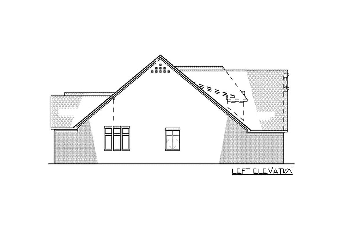 Plan 70764SND: Modern European 4-Bed House Plan with Home Office and Upstairs Bonus Expansion - Image #5 - European, French Country, Southern