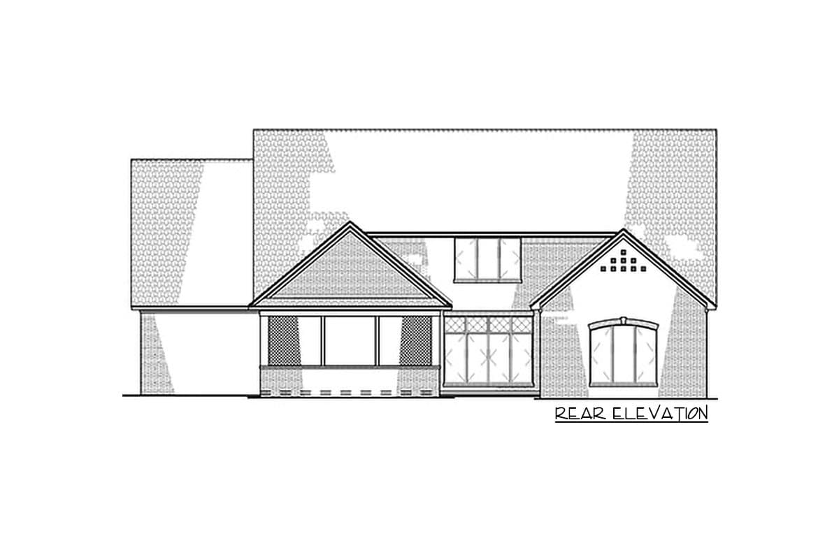 Plan 70764SND: Modern European 4-Bed House Plan with Home Office and Upstairs Bonus Expansion - Image #6 - European, French Country, Southern