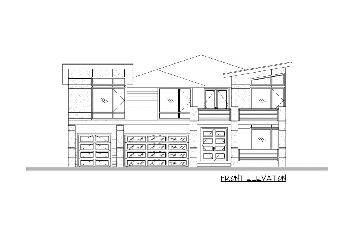 Plan 666165RAF: 2-Story Contemporary Home Plan with Deck off Master Suite - Image #5 - Contemporary, Modern, Northwest