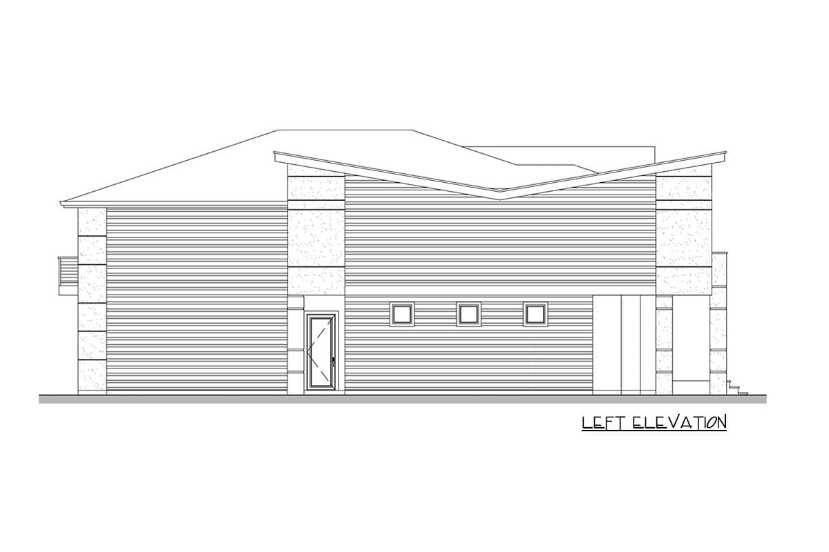 Plan 666165RAF: 2-Story Contemporary Home Plan with Deck off Master Suite - Image #6 - Contemporary, Modern, Northwest