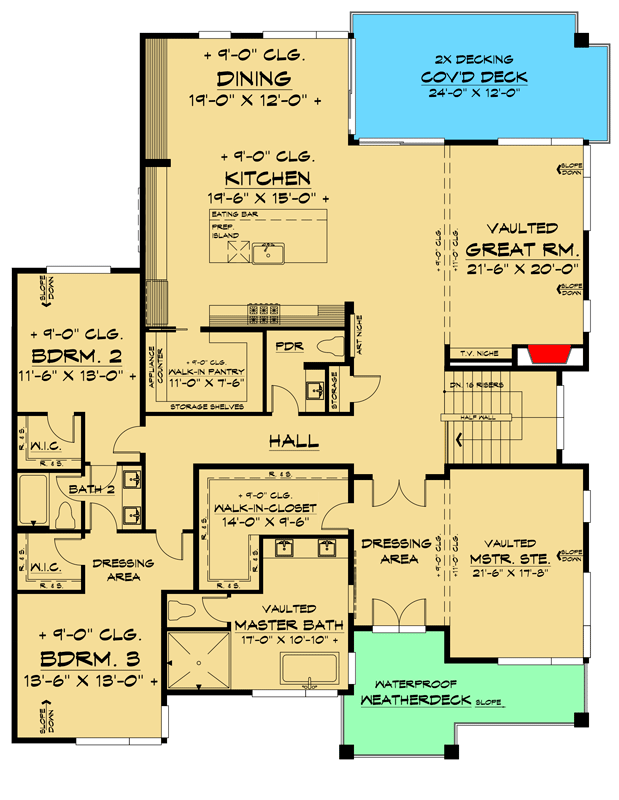 Plan 666165RAF: 2-Story Contemporary Home Plan with Deck off Master Suite - Floor Plan - 2nd Floor - Contemporary, Modern, Northwest