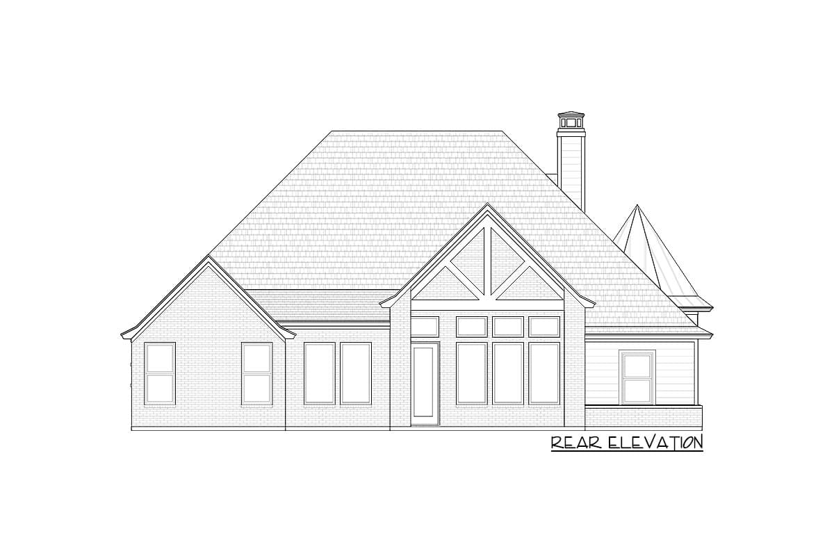 Plan 818009JSS: European Home Plan with Large Back Porch - Image #4 - Craftsman, European, French Country