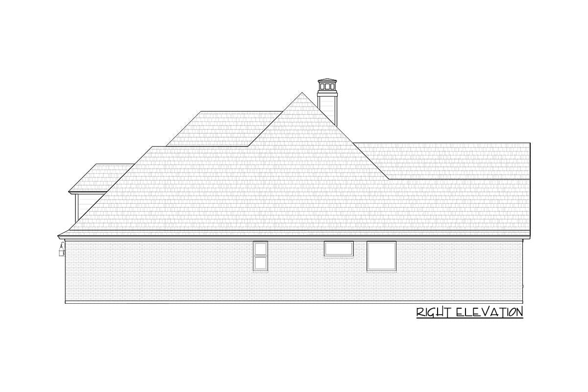 Plan 818009JSS: European Home Plan with Large Back Porch - Image #5 - Craftsman, European, French Country