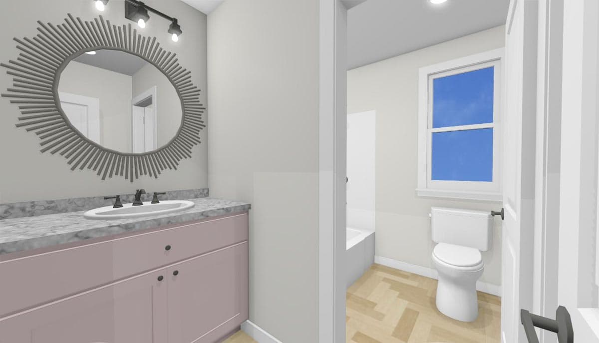 Plan 430819SNG: 900 Square Foot Farmhouse with Optional 2-car Garage - Image #15 - Cottage, Country, Farmhouse, Vacation