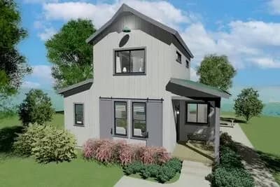 900 Square Foot Farmhouse with Optional 2-car Garage