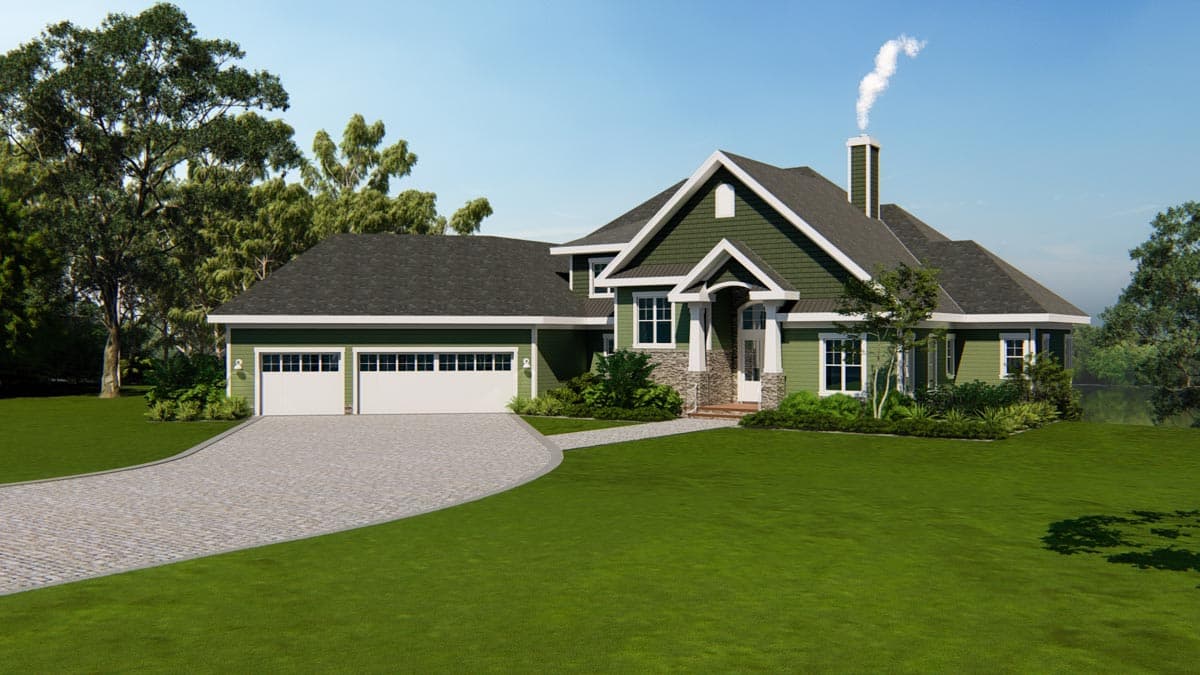 Plan 871020JEN: 3-Bed New American Home Plan with Basement Built for Entertaining - Image #7 - Craftsman, New American