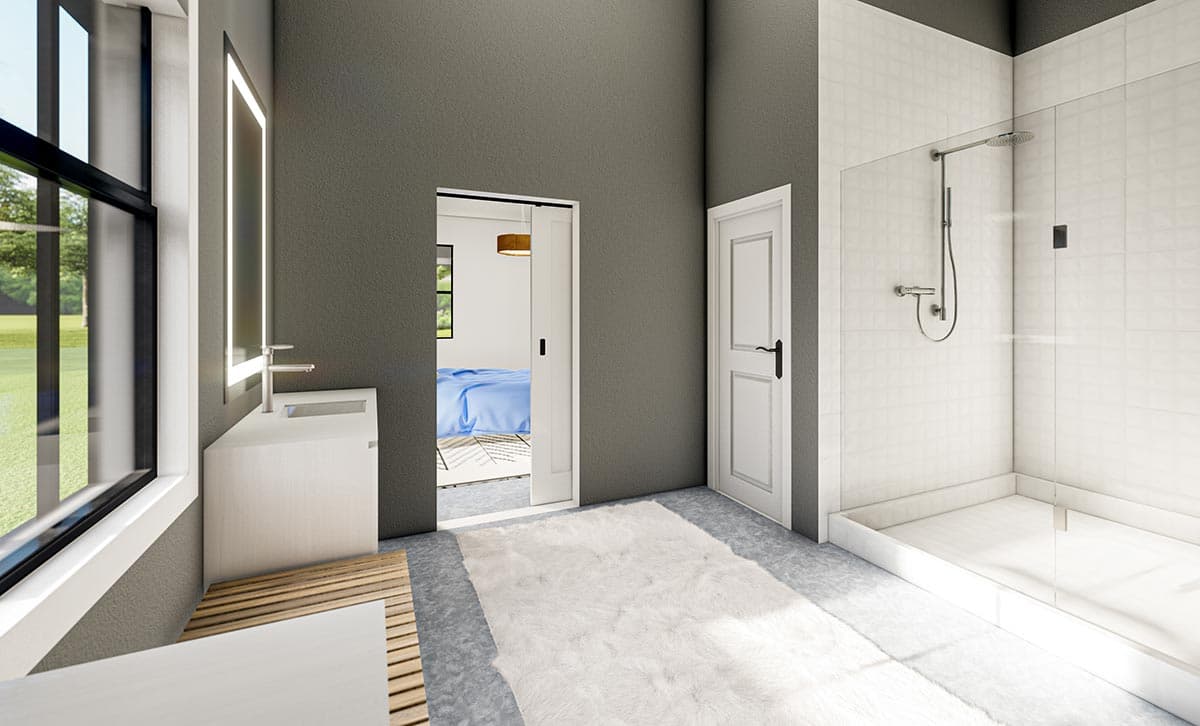 Plan 400008FTY: Exclusive One Story Barndominium-style House Plan with 5 Beds - 3517 Sq Ft - Image #15 - Mountain, Ranch, Rustic