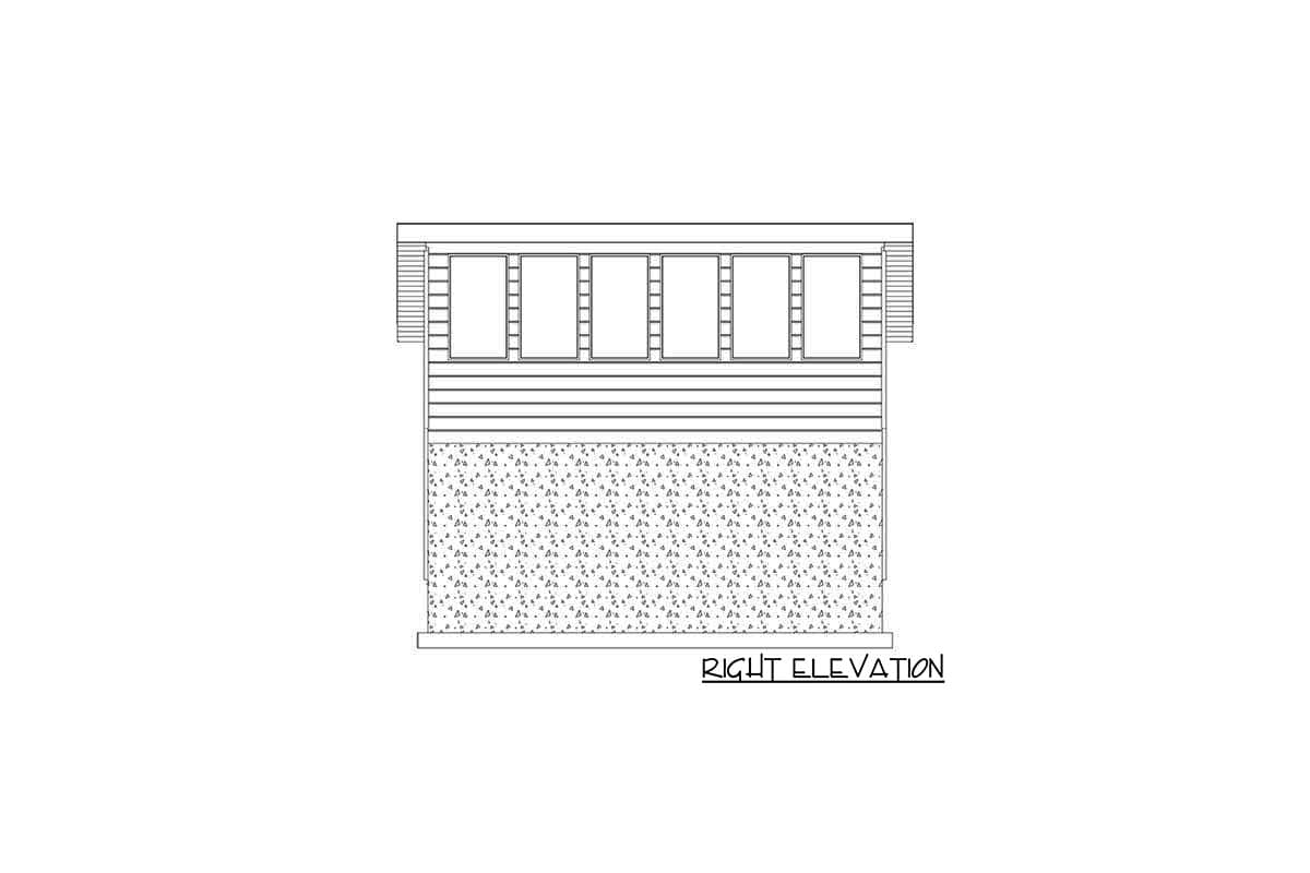 Plan 61291UT: 3-car Mid-century Modern Garage with Clerestory Windows - Image #10