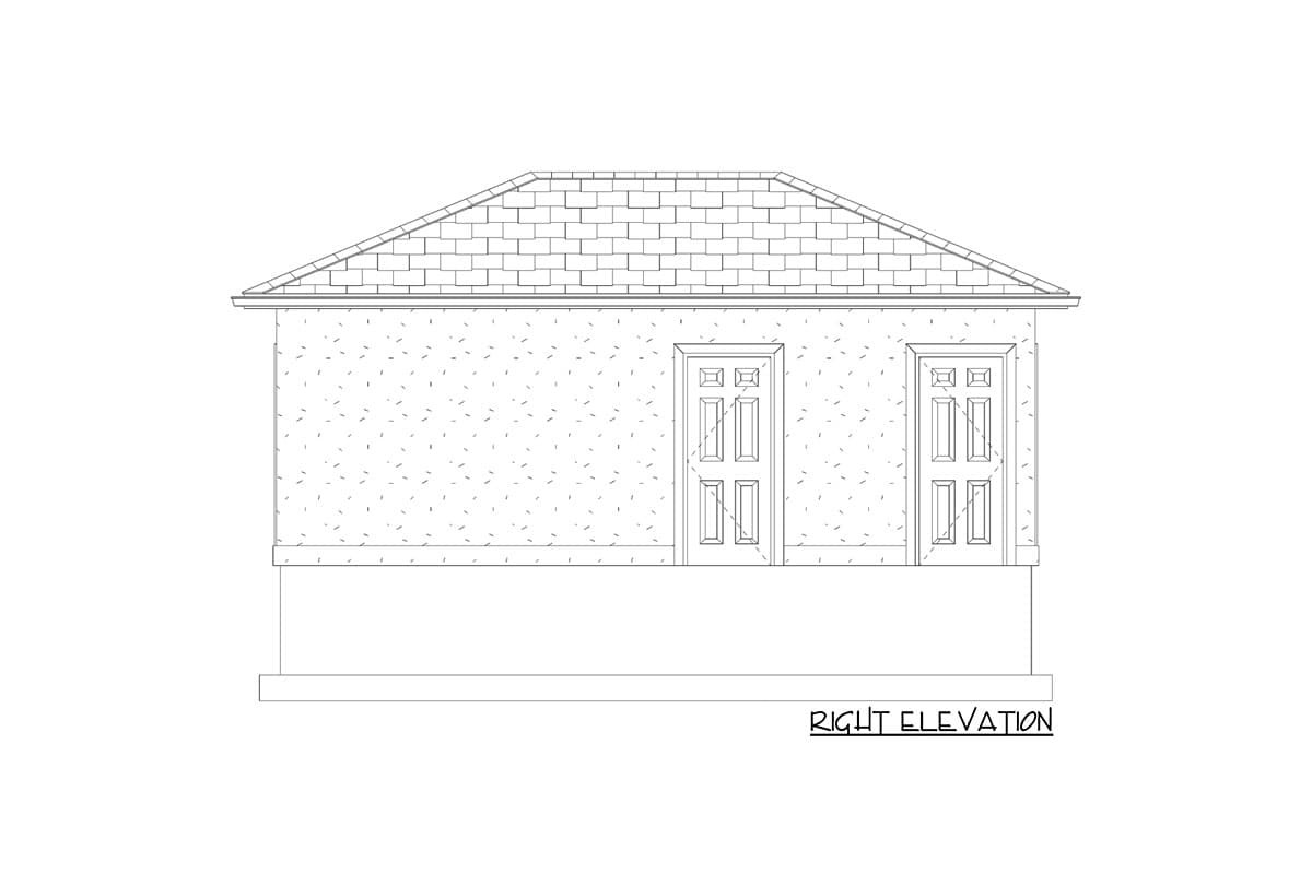 Plan 61294UT: Simple Poolhouse with 2 Changing Rooms - Image #9