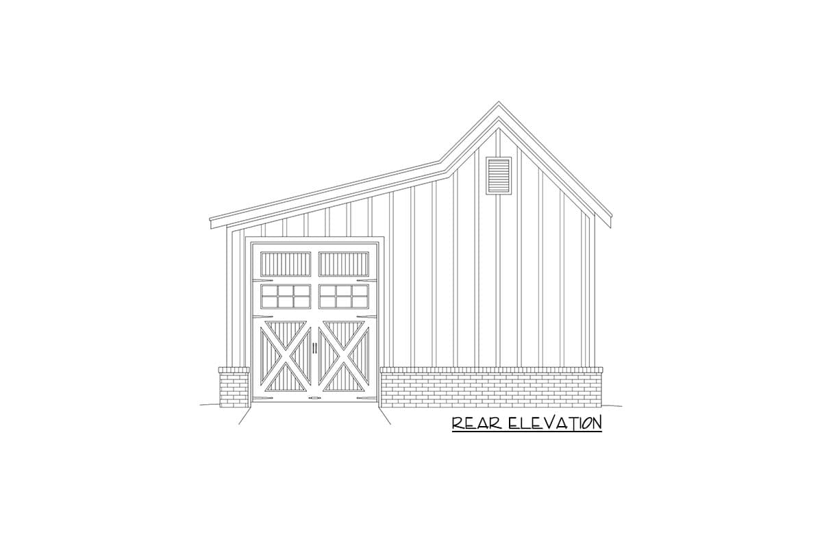 Plan 68983VR: Side-by-side Tandem Garage with Drive-through Capability - Image #4 - Mountain, Rustic