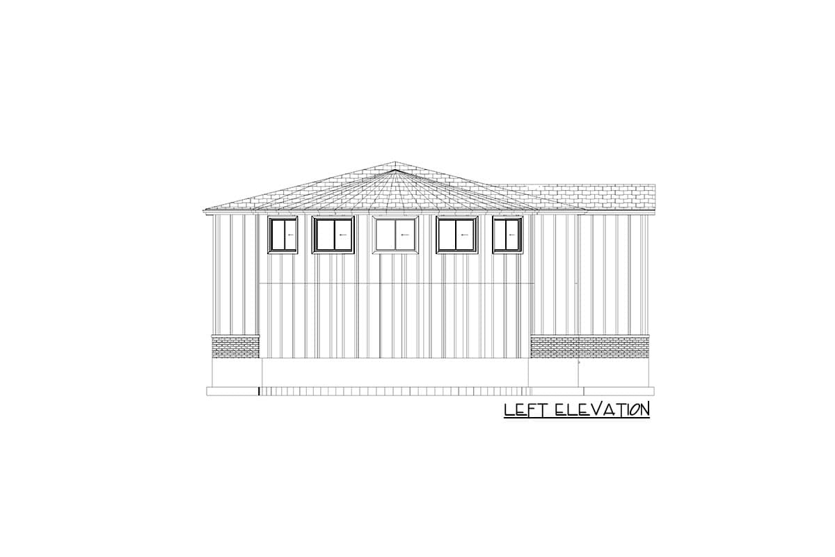 Plan 61295UT: Car Enthusiast's Garage Plan with RV and Car Parking - Image #8 - Carriage, Country, New American, Traditional