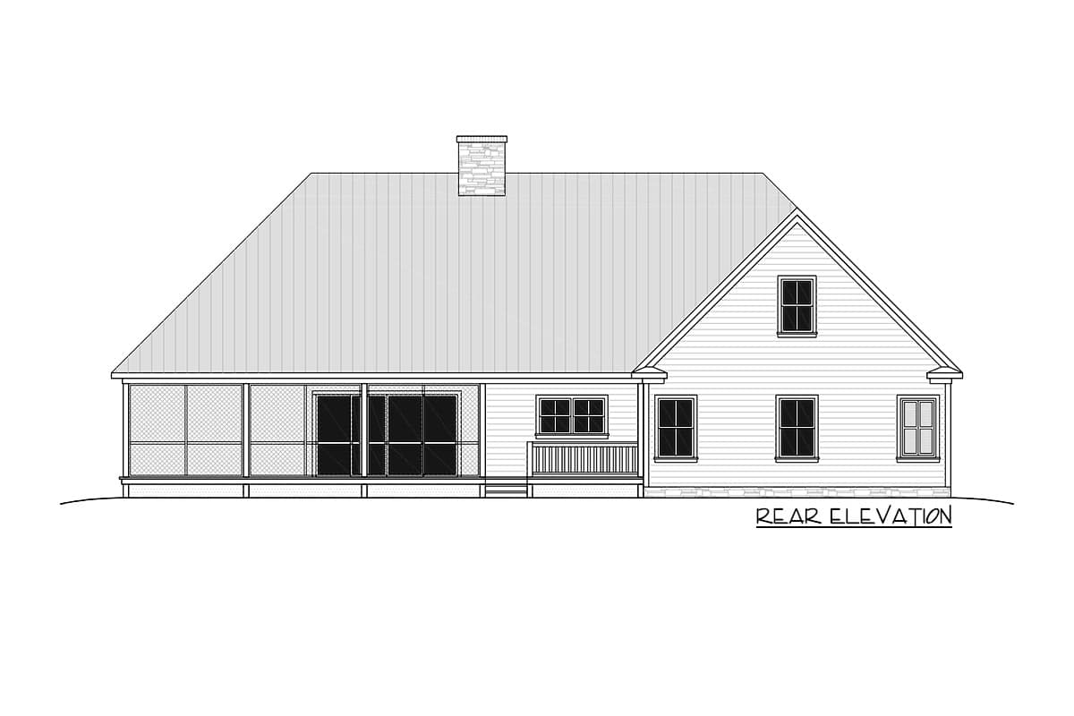 Plan 810005RBT: Split-bed New Traditional Home Plan with Double-sided Fireplace and Screened Porch - Image #6 - Country, Modern Farmhouse, New American, Ranch, Traditional