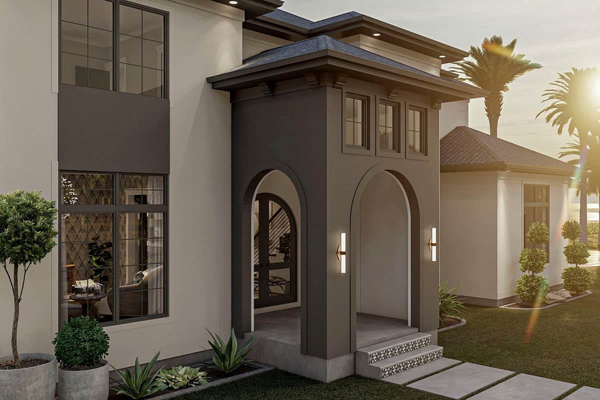 Plan 623104DJ: Modern Mediterranean-style House Plan with Pickleball-Friendly Sports Court - Image #9 - Coastal, Contemporary, European, Mediterranean, Transitional, Tuscan