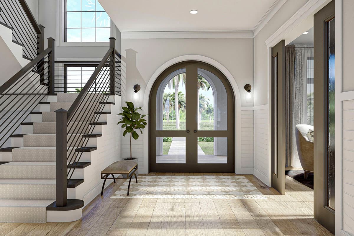 Plan 623104DJ: Modern Mediterranean-style House Plan with Pickleball-Friendly Sports Court - Image #10 - Coastal, Contemporary, European, Mediterranean, Transitional, Tuscan