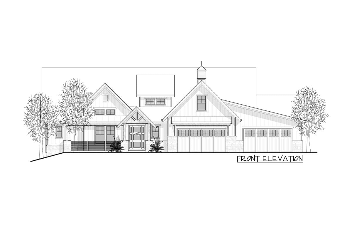 Plan 95159RW: New American Home Plan with Home Office and 2 Rear Covered Decks - 2580 Sq Ft - Image #21 - Craftsman, Mountain, New American, Northwest, Rustic