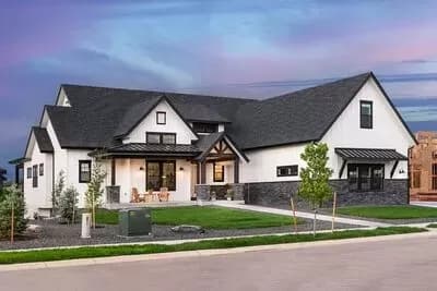 New American Home Plan with Home Office and 2 Rear Covered Decks - 2580 Sq Ft