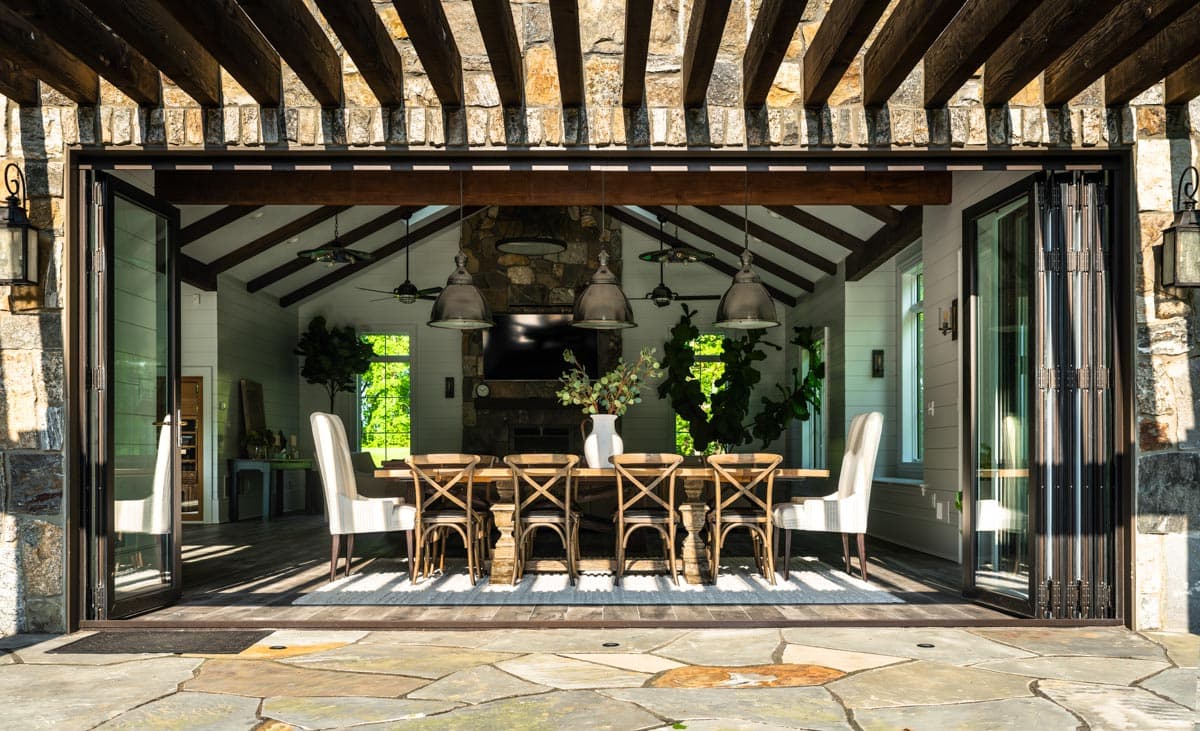 Plan 95161RW: Deluxe Pool House Plan with Game Room and Sleeping Quarters - Image #8 - Country, Craftsman, Mountain, New American, Rustic