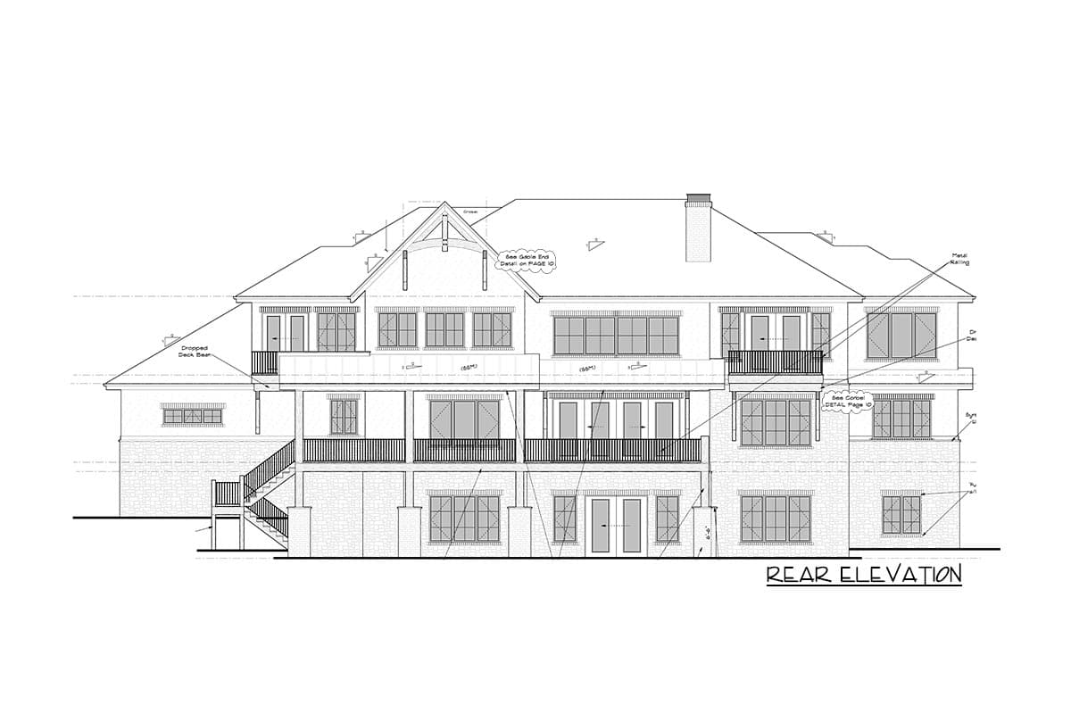 Plan 95164RW: New American Craftsman Plan with 2 Laundry Rooms - 5628 Sq Ft - Image #5 - Cottage, Craftsman, European, Mountain, New American, Northwest, Rustic, Traditional, Tudor